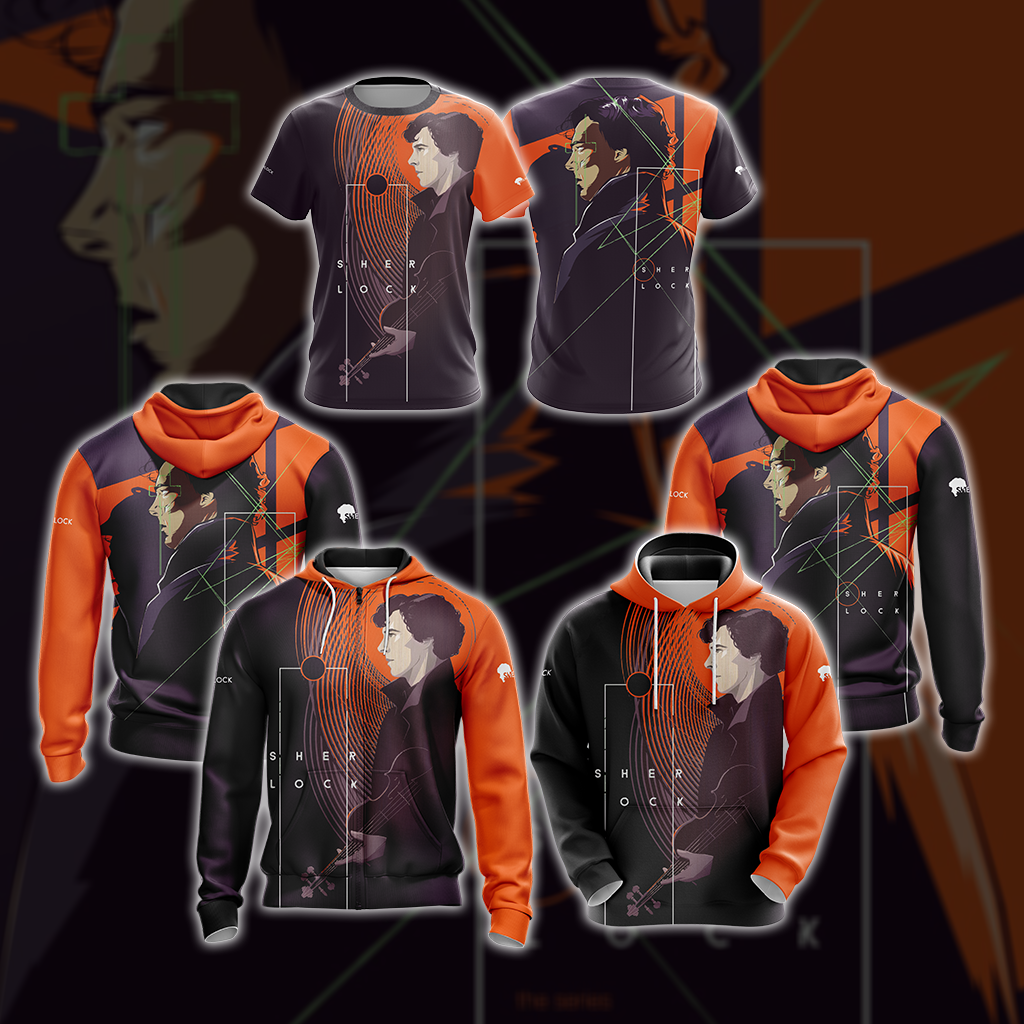 Sherlock New Look Unisex Zip Up Hoodie