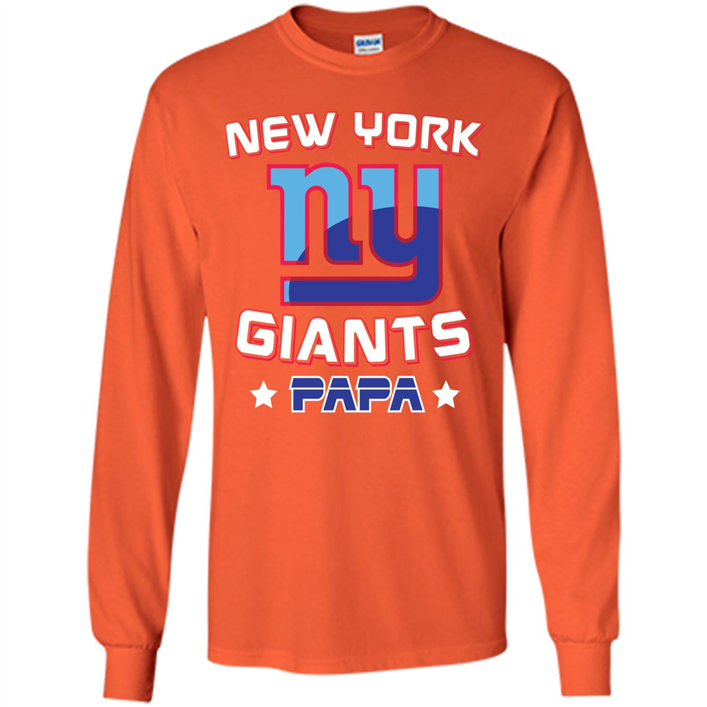 Football T-shirt New York Ny Giants Papa Orange