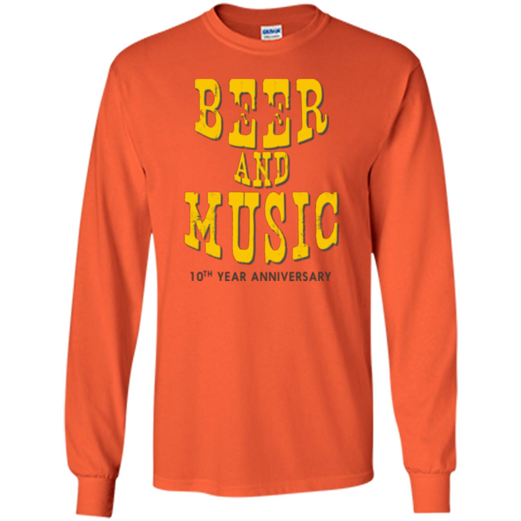 Beer And Music 10th Year Anniversary T-shirt Orange