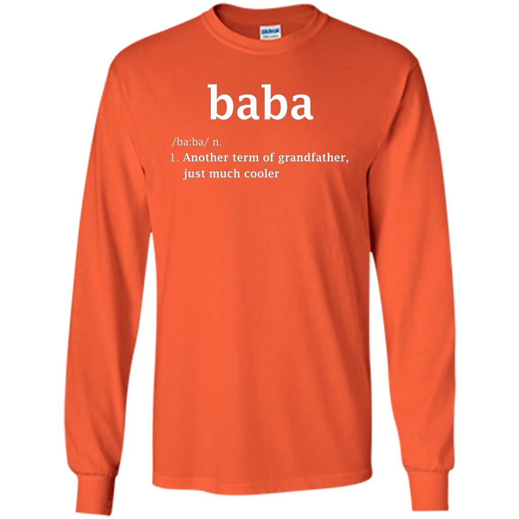 Fathers Day T-shirt Baba Definition Orange