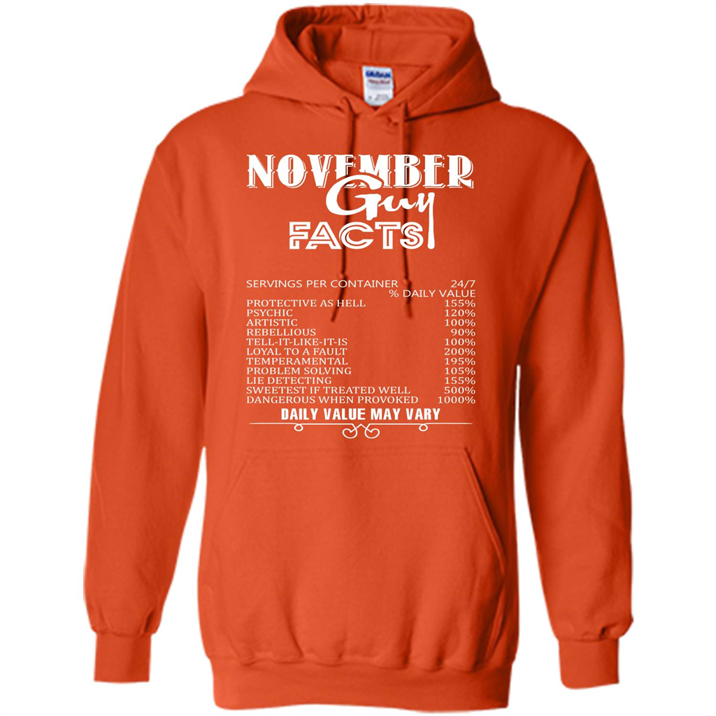 November Guy Facts T-shirt Orange