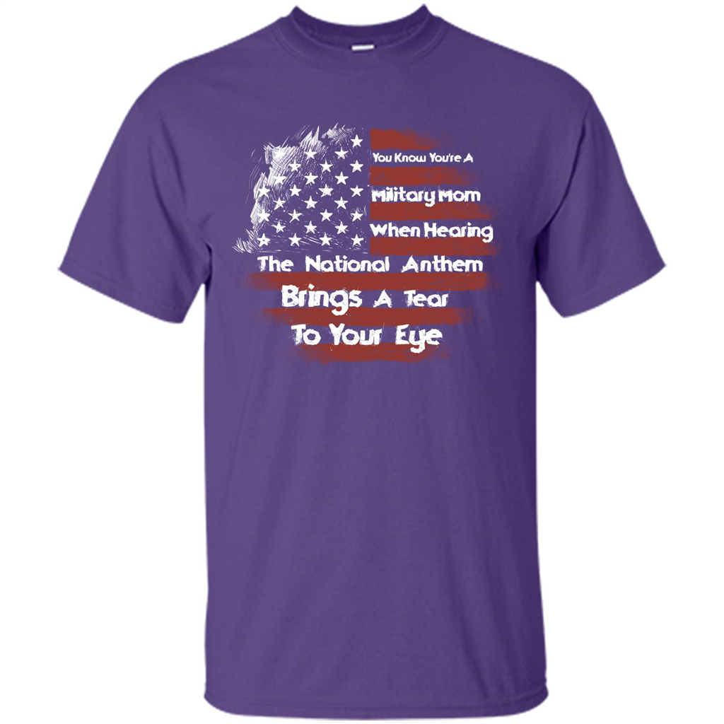 Military Mom. You Know You're A Military Mom When T-shirt Purple