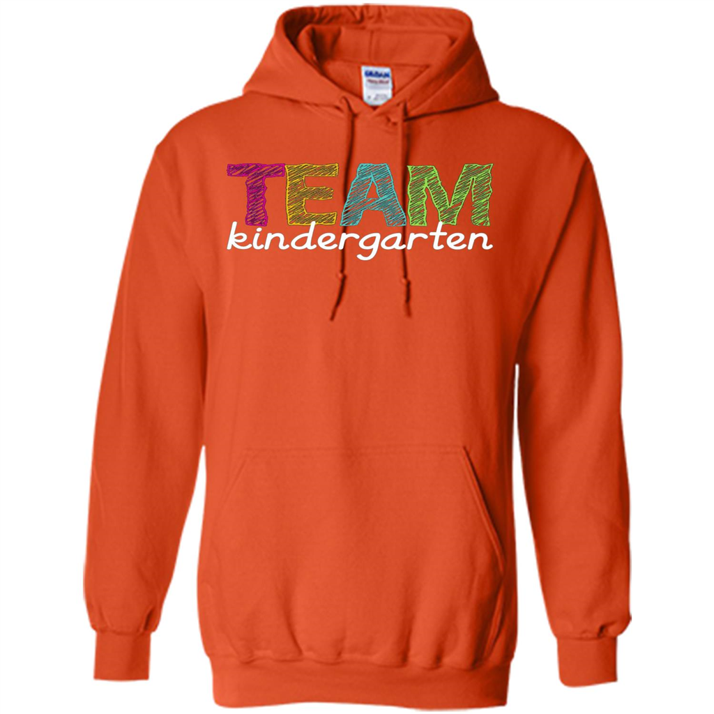 Team Kindergarten Grade Teacher T-Shirt Orange