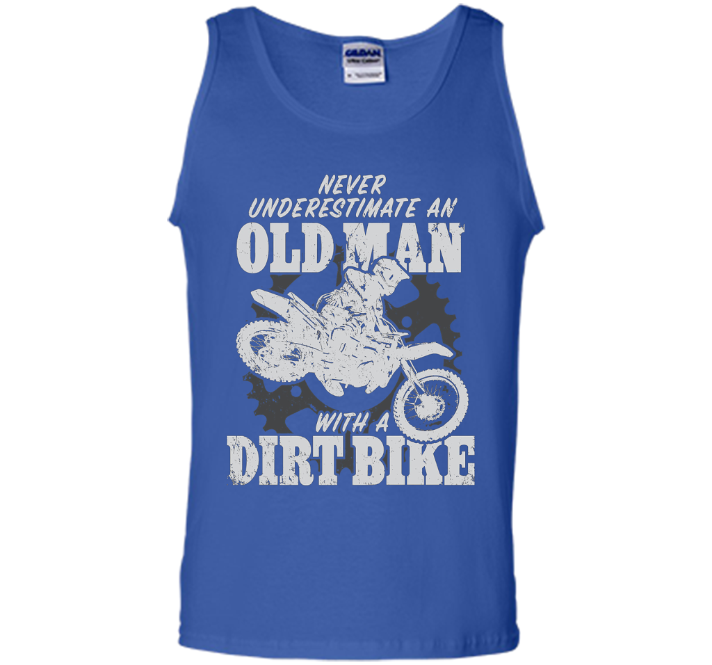 Never Underestimate an Old Man with a Dirt Bike t-shirt MX cool shirt Royal