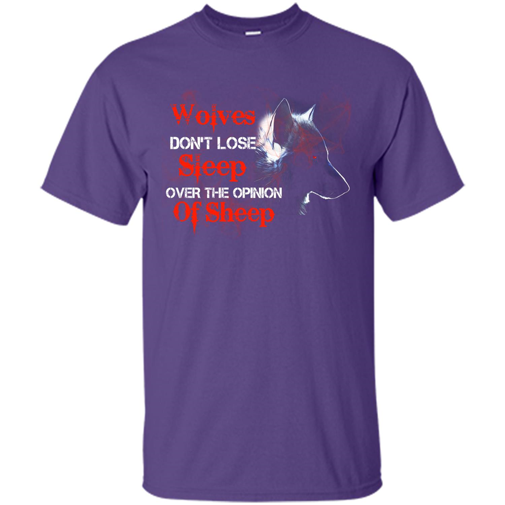Wolves T-shirt Don't Lose Sleep Over The Opinion Of Sheep Purple
