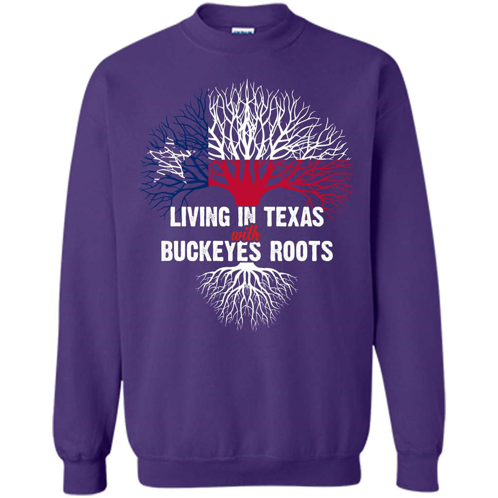 Living In Texas With Buckeyes Roots T-shirt Orange