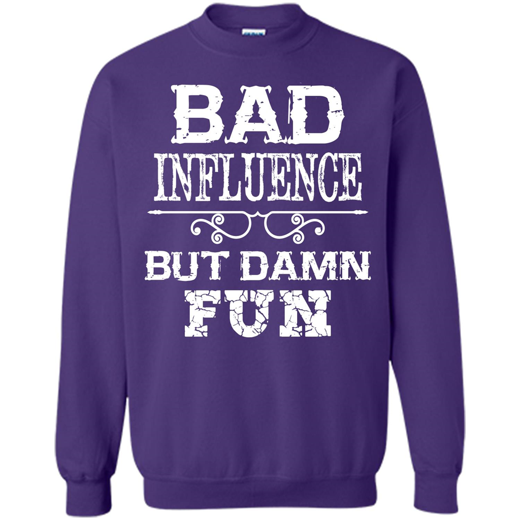 Bad Influence But Damn Fun T-shirt Orange