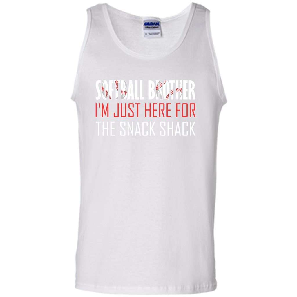 Softball Brother T-shirt I'm Just Here For The Snack Shack White