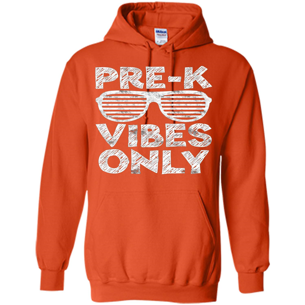 Pre-K Vibes Only T-Shirt Funny Back To School T-shirt Orange