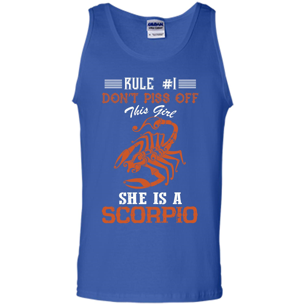 Scorpio T-shirt Rule Dont Piss Off This Girl T-shirt Royal
