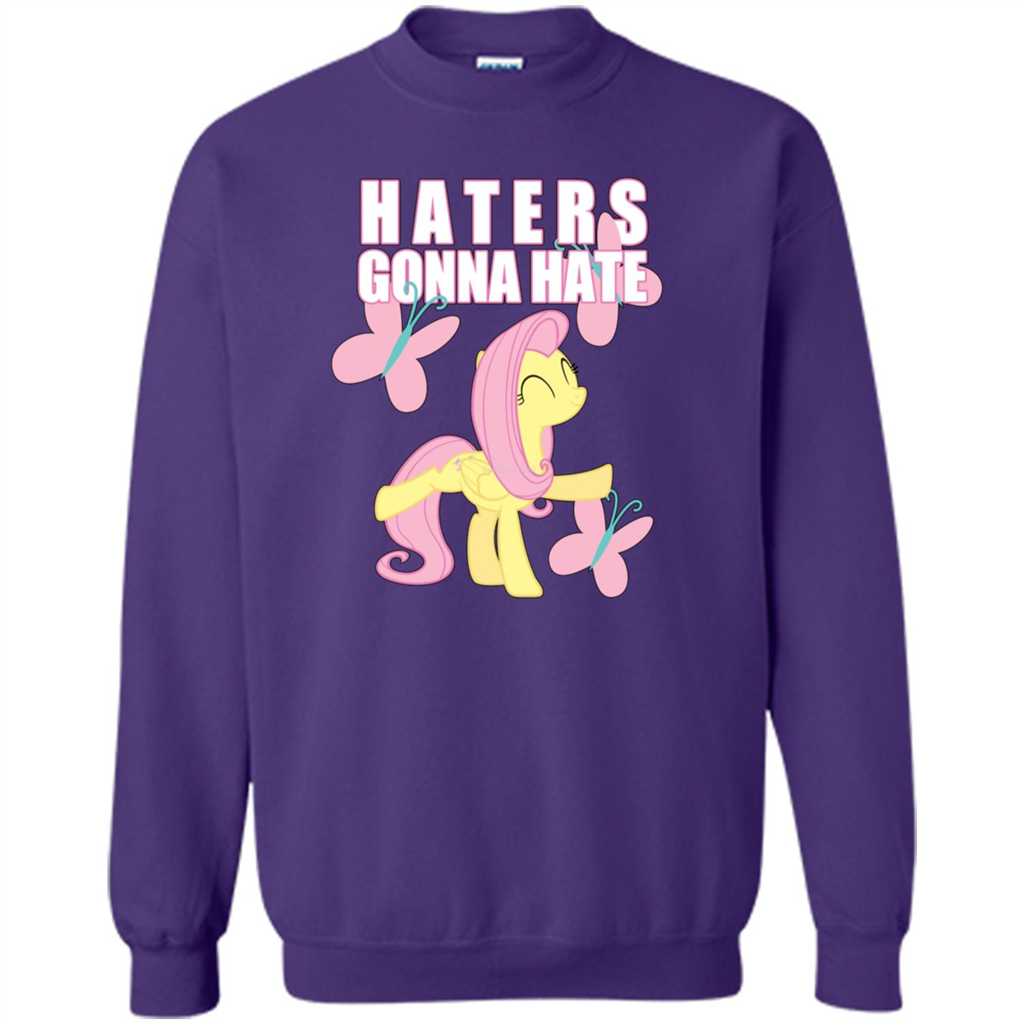 Haters Gonna Hate T-shirt Fluttershy And Butterflies Orange