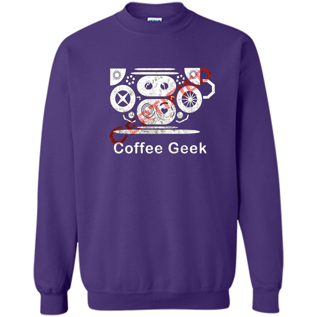 Coffee Lover T-shirt Certified Coffee Geek Orange