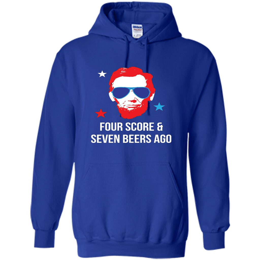 Independen Day T-shirt Funny 4th of July - Four Score And Seven Beers Ago Royal