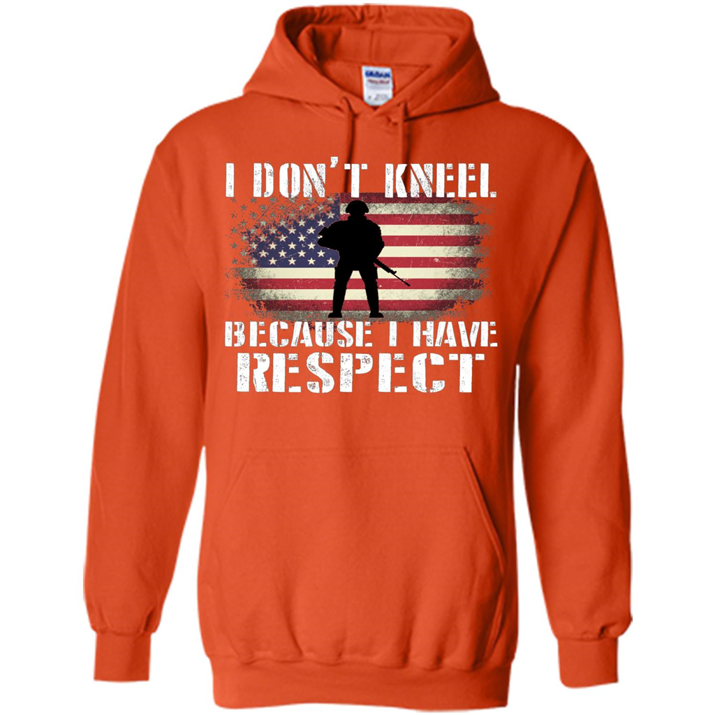 I Don't Kneel Because I Have Respect T-shirt Orange