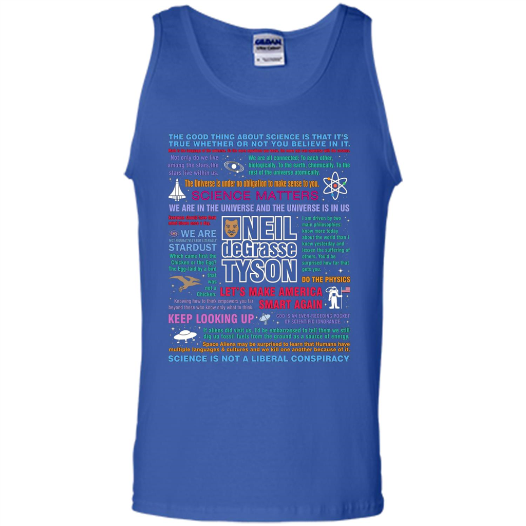 Neil deGrasse Tyson NDT Quotes T-Shirt Let's Make America Smart Again T-shirt Royal