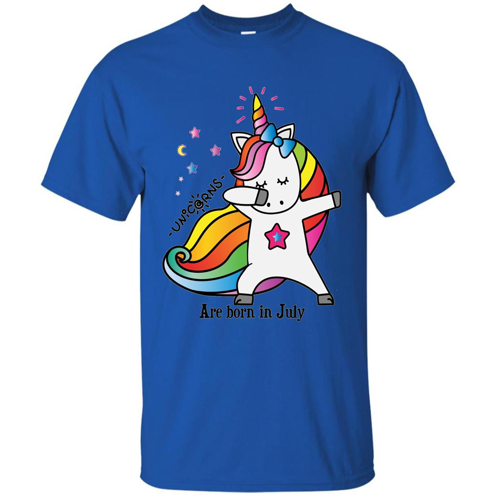 Unicorn Birthday T-shirt Unicorns Are Born In July Royal