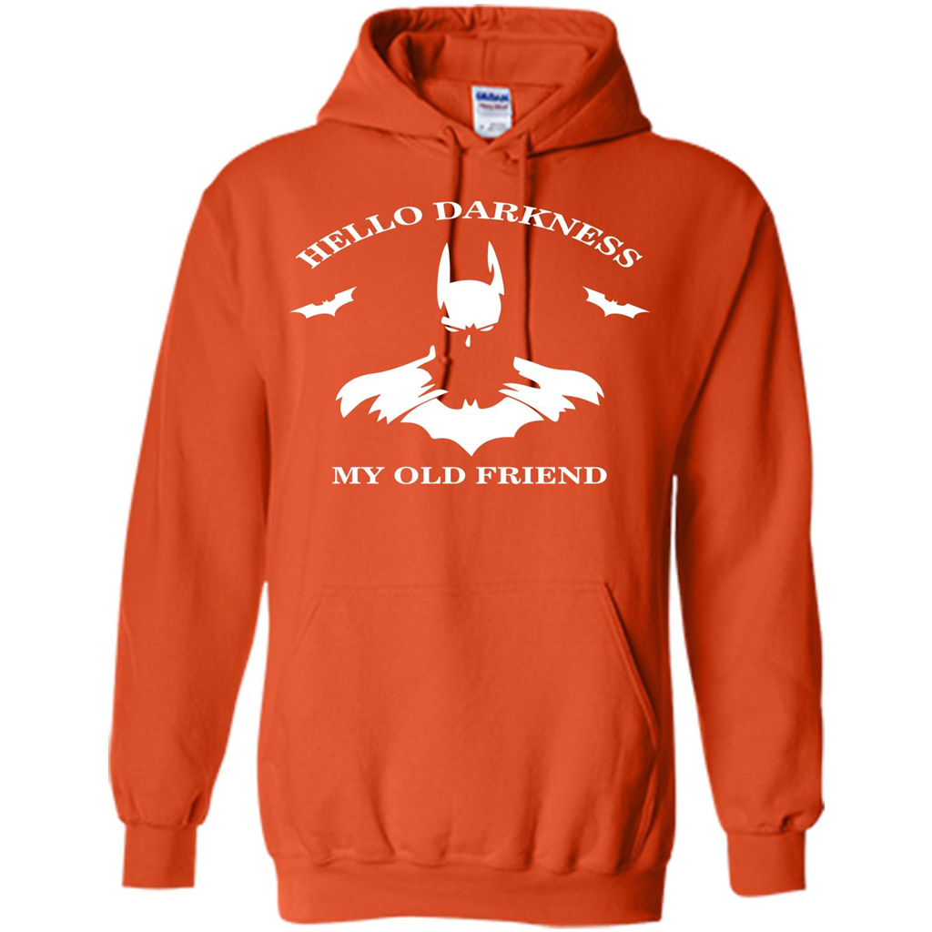 Batman T-shirt Hello Darkness My Old Friend T-shirt Orange