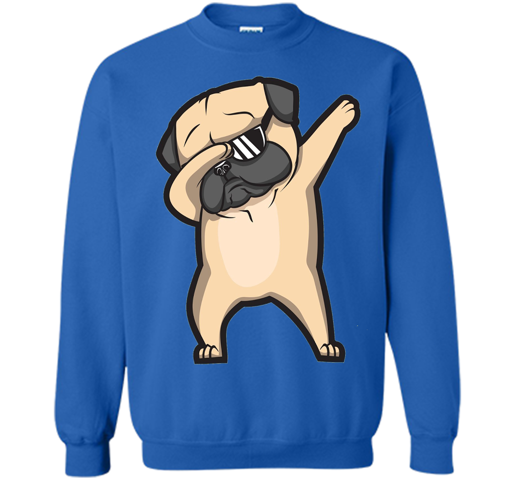Dabbing Pug Shirt - Cute Funny Dog Dab T-Shirt t-shirt Royal