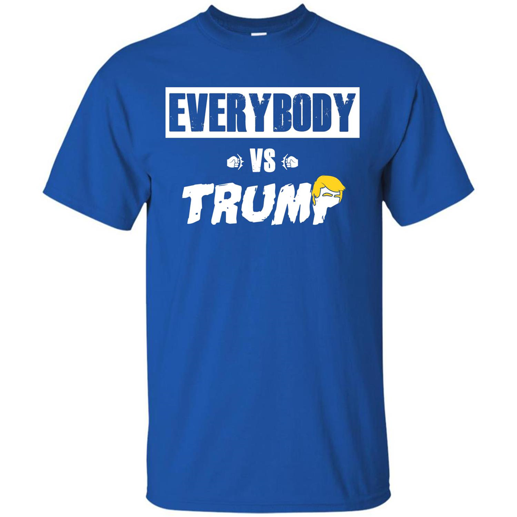 Funny American T-shirt Everybody Vs Trump Royal