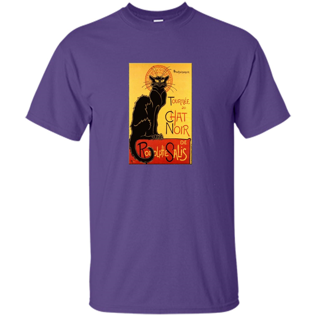 Vintage Poster Le Chat Noir - The Black Cat T-shirt Purple