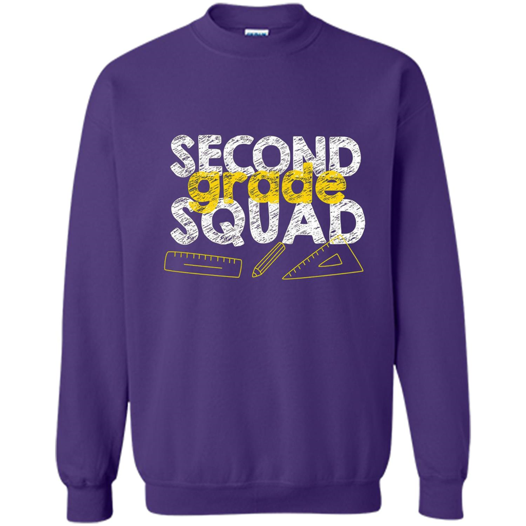 Second Grade Squad T-shirt Students Back To School T-shirt Orange