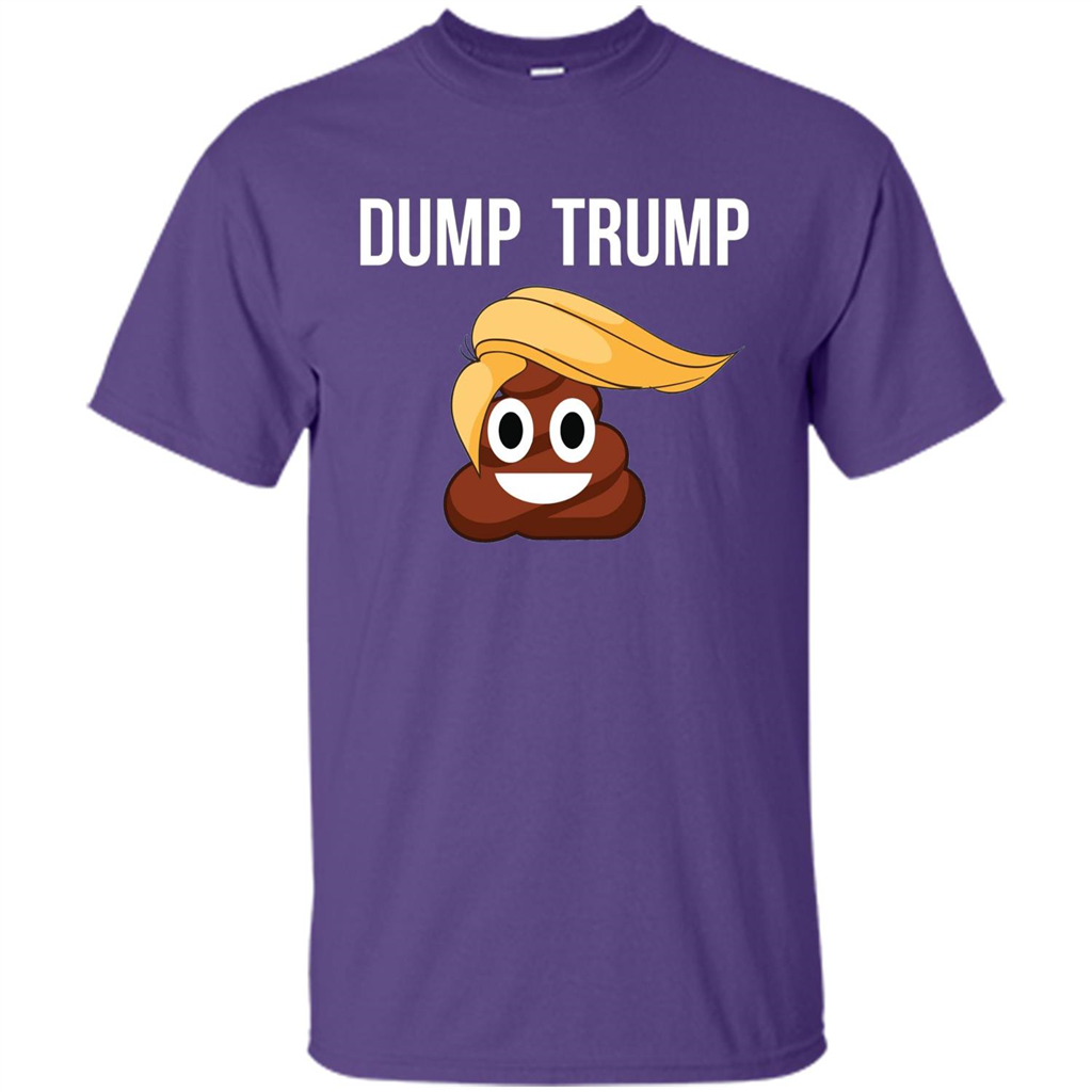 Dump Trump - Poop Emoji T-shirt Purple