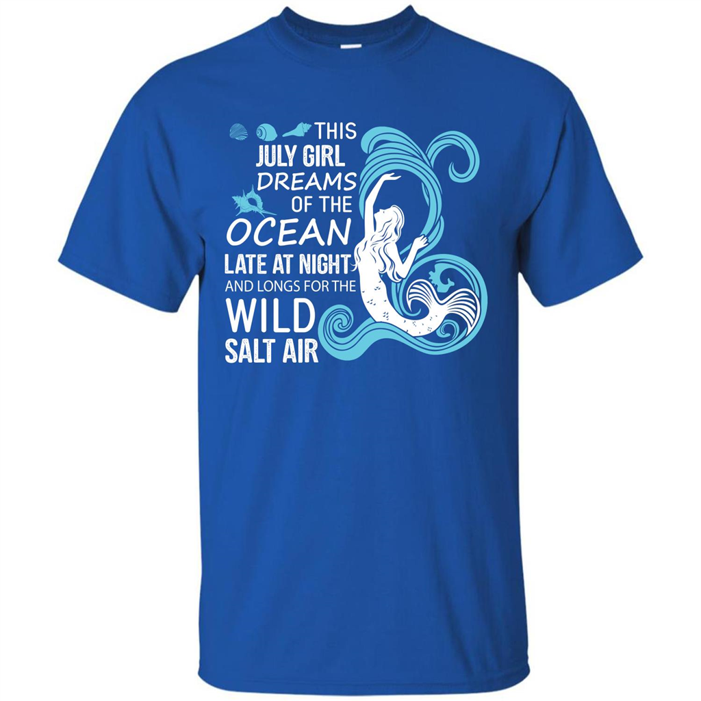 This July Girl Dreams Of The Ocean Late At Night T-shirt Royal