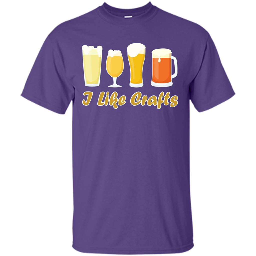 Beer T-shirt I Like Crafts Purple