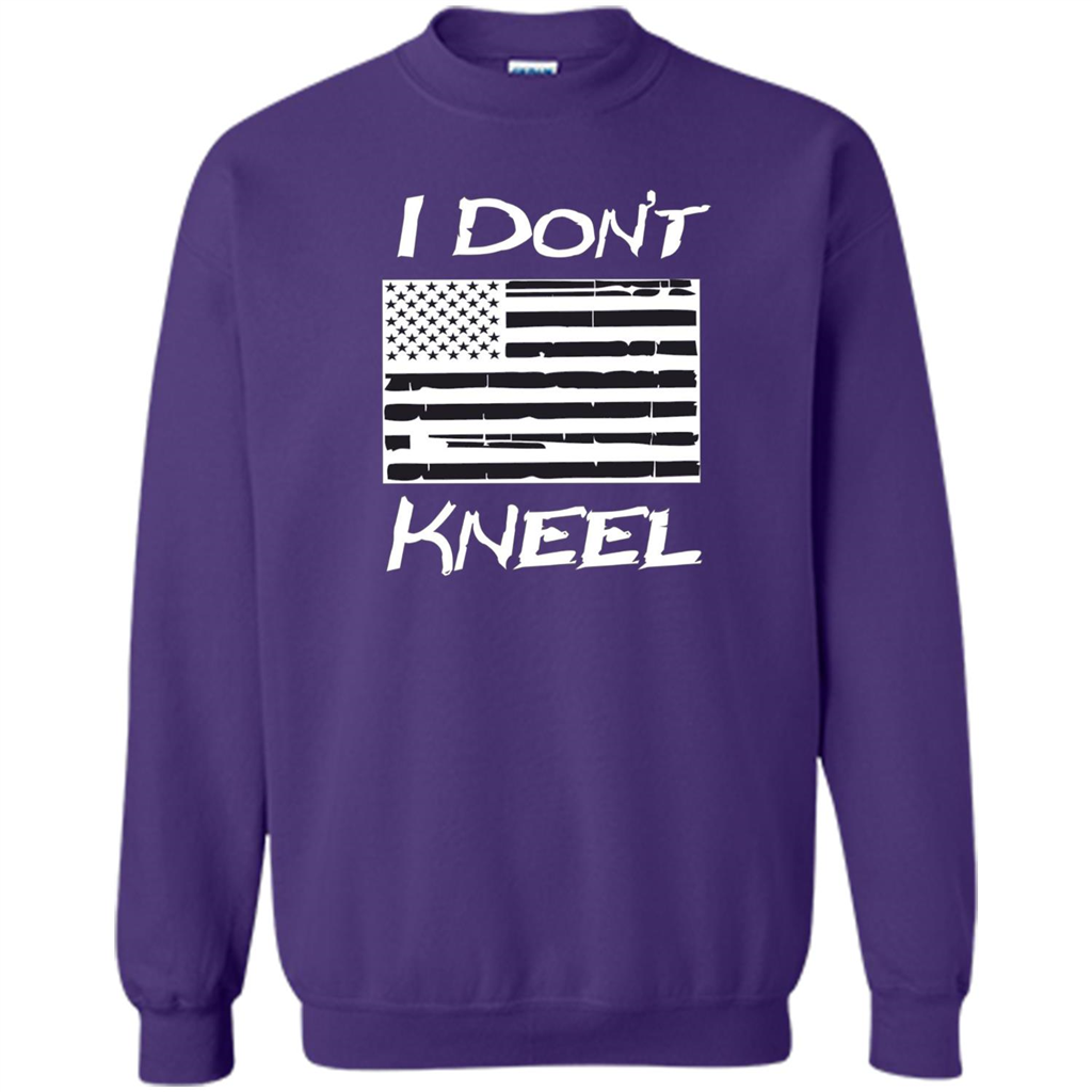 Military T-shirt I Don't Kneel Patriotic Flag T-shirt Orange