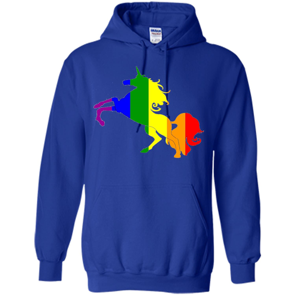Pride Flag Unicorn Glitter Cute Beautiful LGBTQ T-shirt Royal