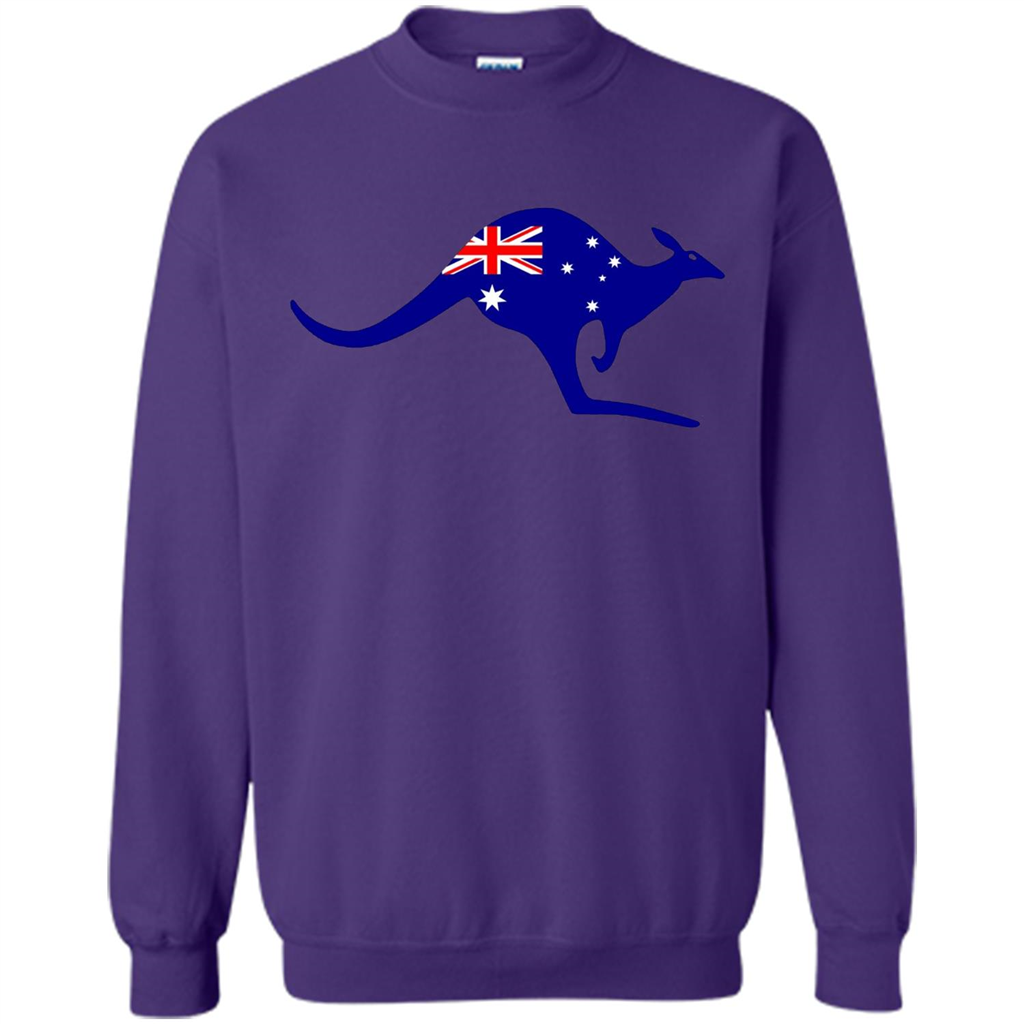 Australian Flag Kangaroo T-shirt Australia Vacation T-shirt Orange