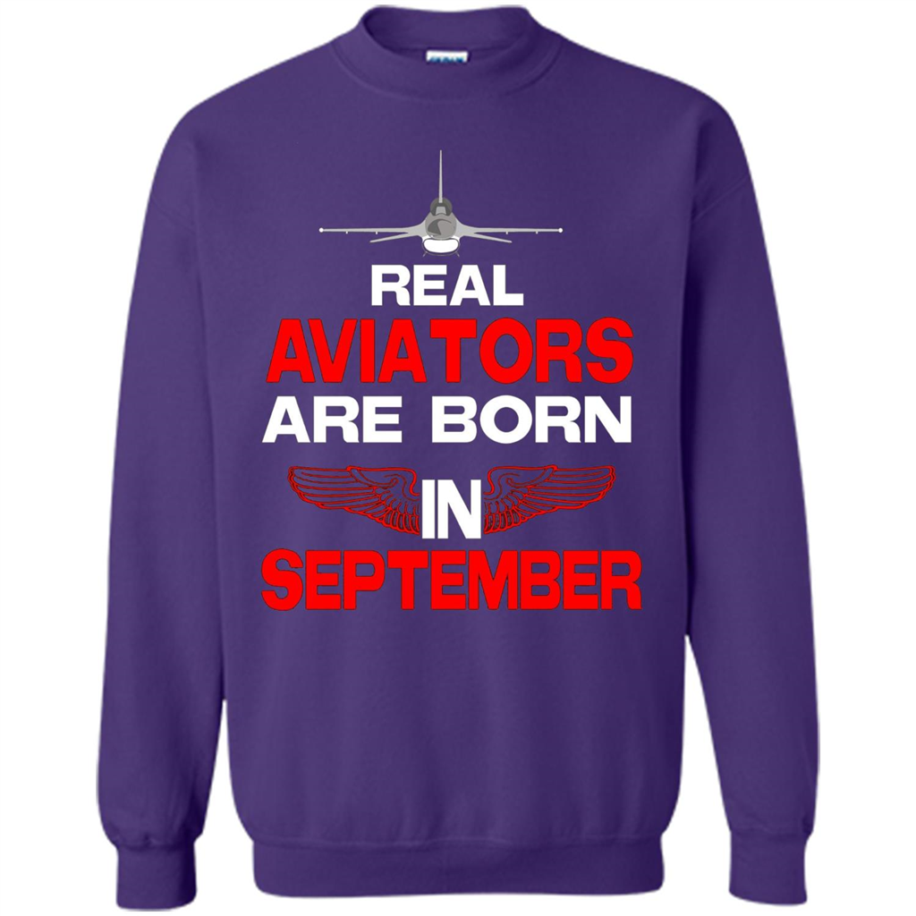 Real Aviators Are Born Iin September T-shirt Orange