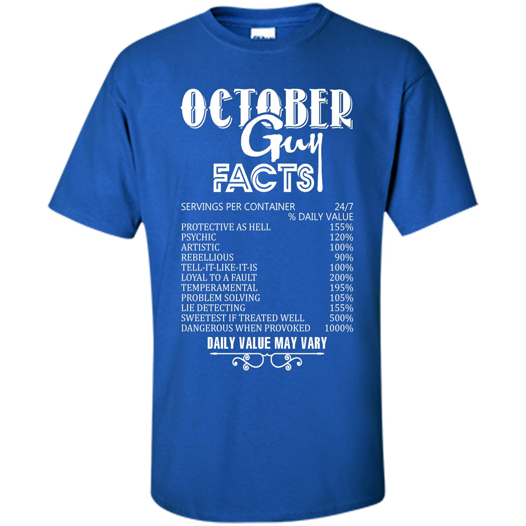 October Guy Facts T-shirt Royal