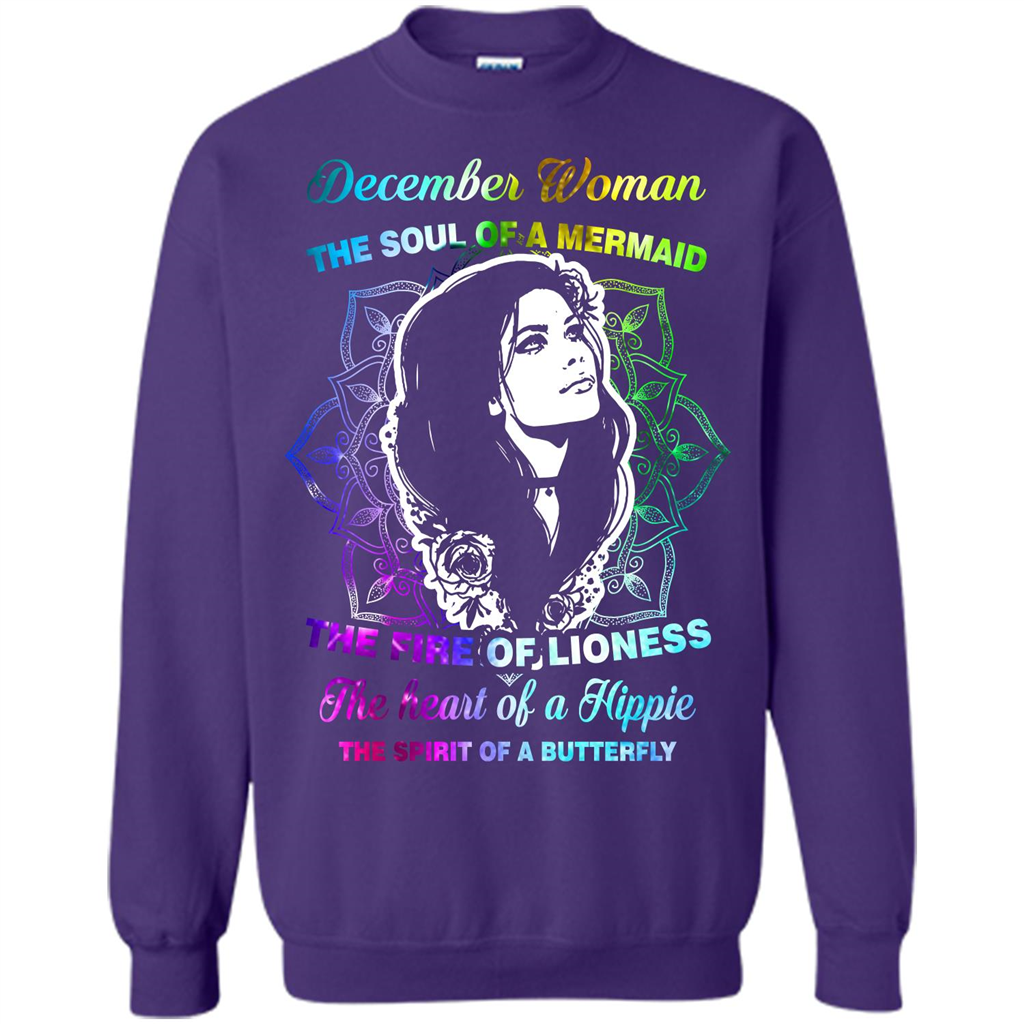 December Woman T-shirt The Heart Of A Hippie Orange