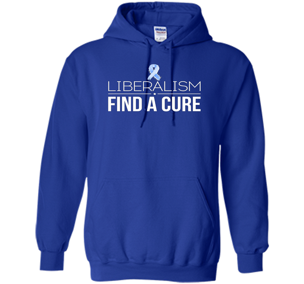 Liberalism Find a Cure T-Shirt. Democrat VS. Republican cool shirt Royal