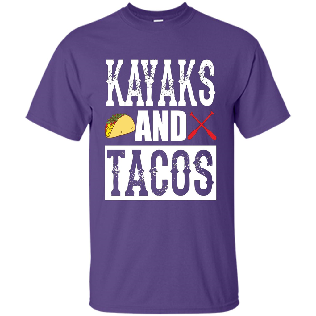 Funny Taco T-shirt Kayaks and Tacos Purple