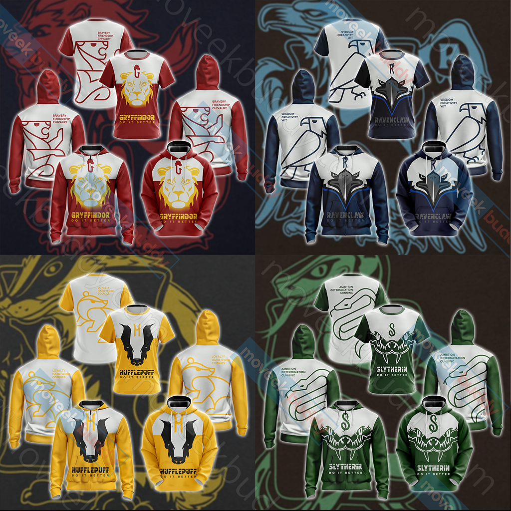 Harry Potter - Slytherin House Version Wackystyle Unisex Zip Up Hoodie