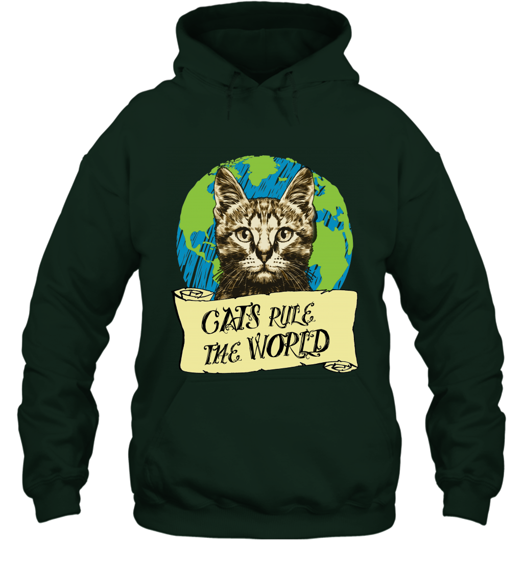 Cats Rule The World Kitten Shirt Hoodie Hoodie Forest