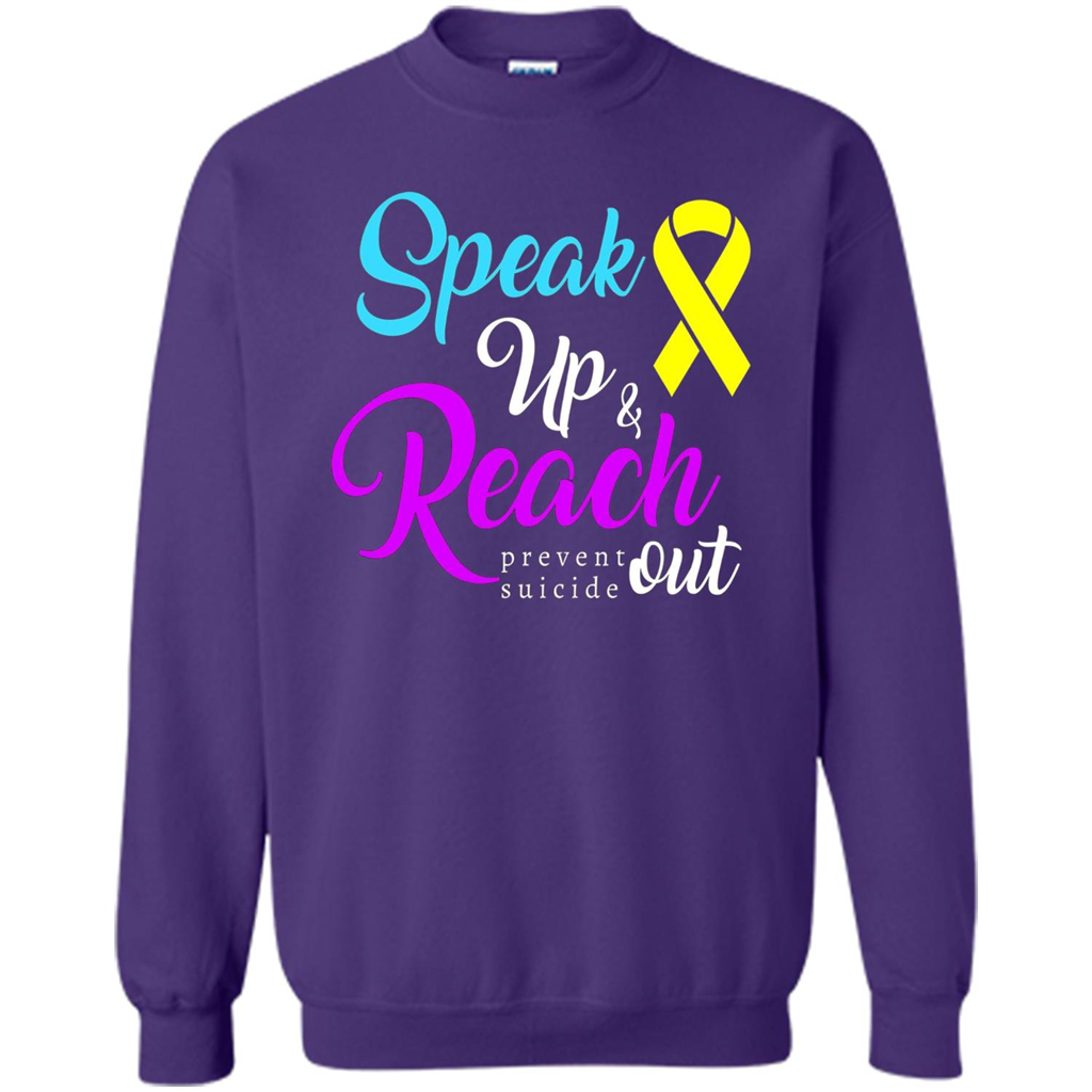 Speak Up and Reach Out Prevent Suicide Awareness T-shirt Orange