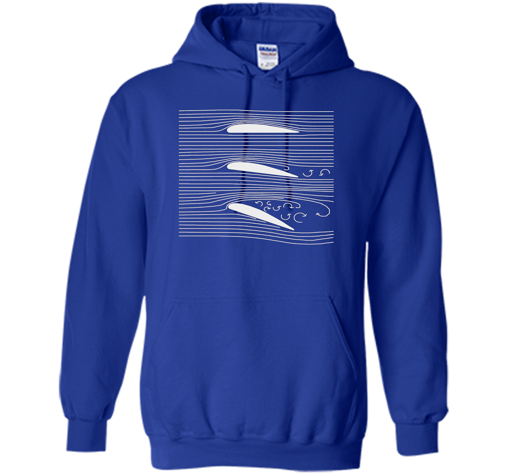 Airplane Wing T-shirt Aerospace Airfoil Stall Diagram Royal