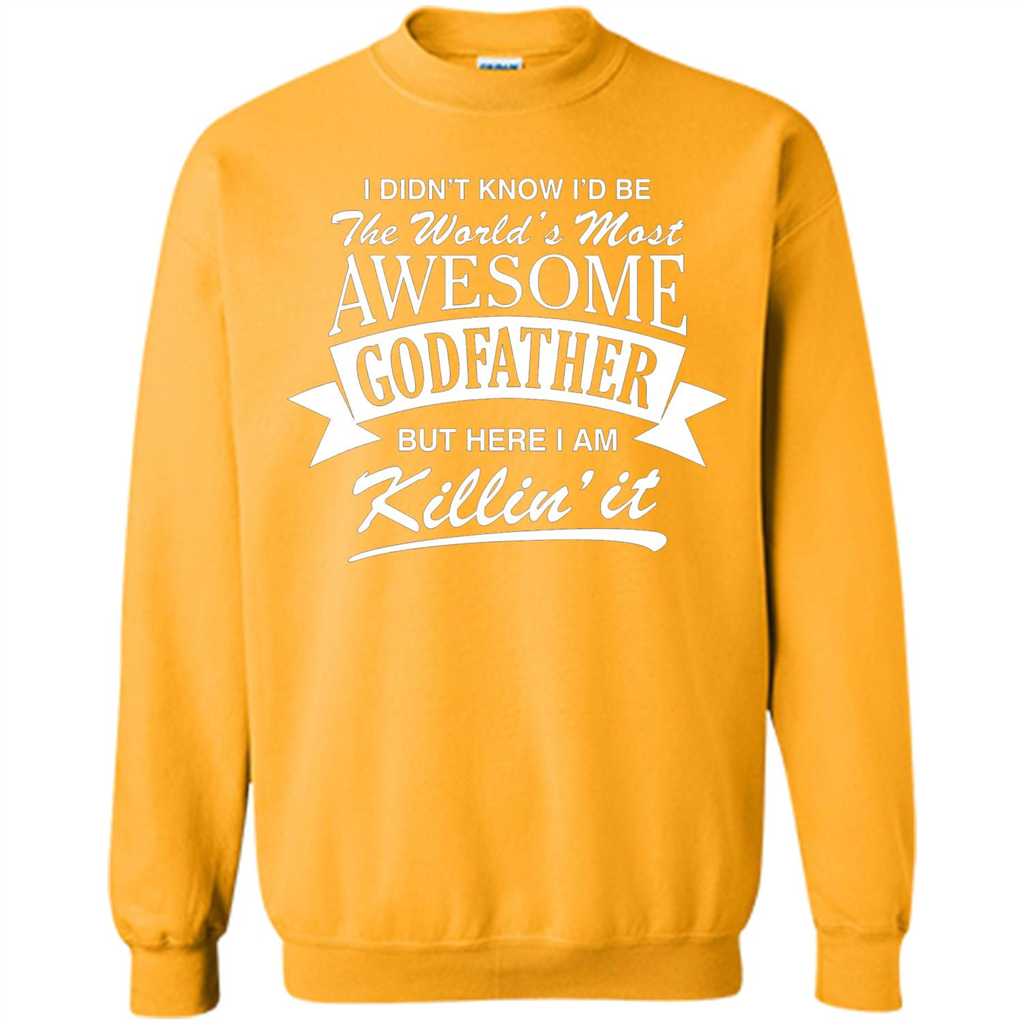 Men's World's Most Awesome Godfather T-shirt Gold