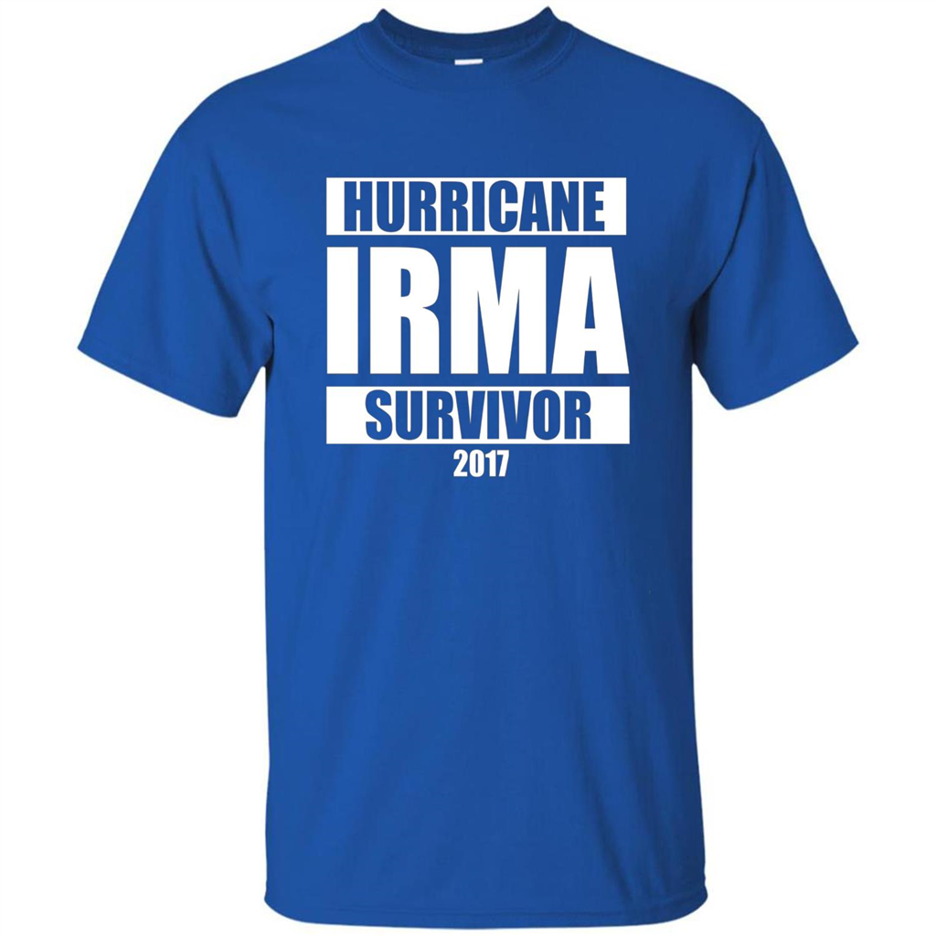 Hurricane Irma Survivor T-shirt 2017 Royal