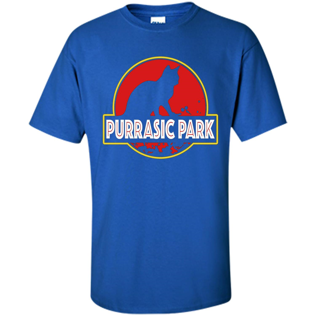 Funny Kitty Cat Graphic T-shirt Purrasic Park Cat T-Shirt Royal