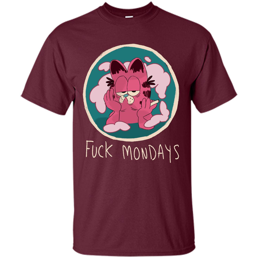 Funny T-shirt Fck Mondays Maroon