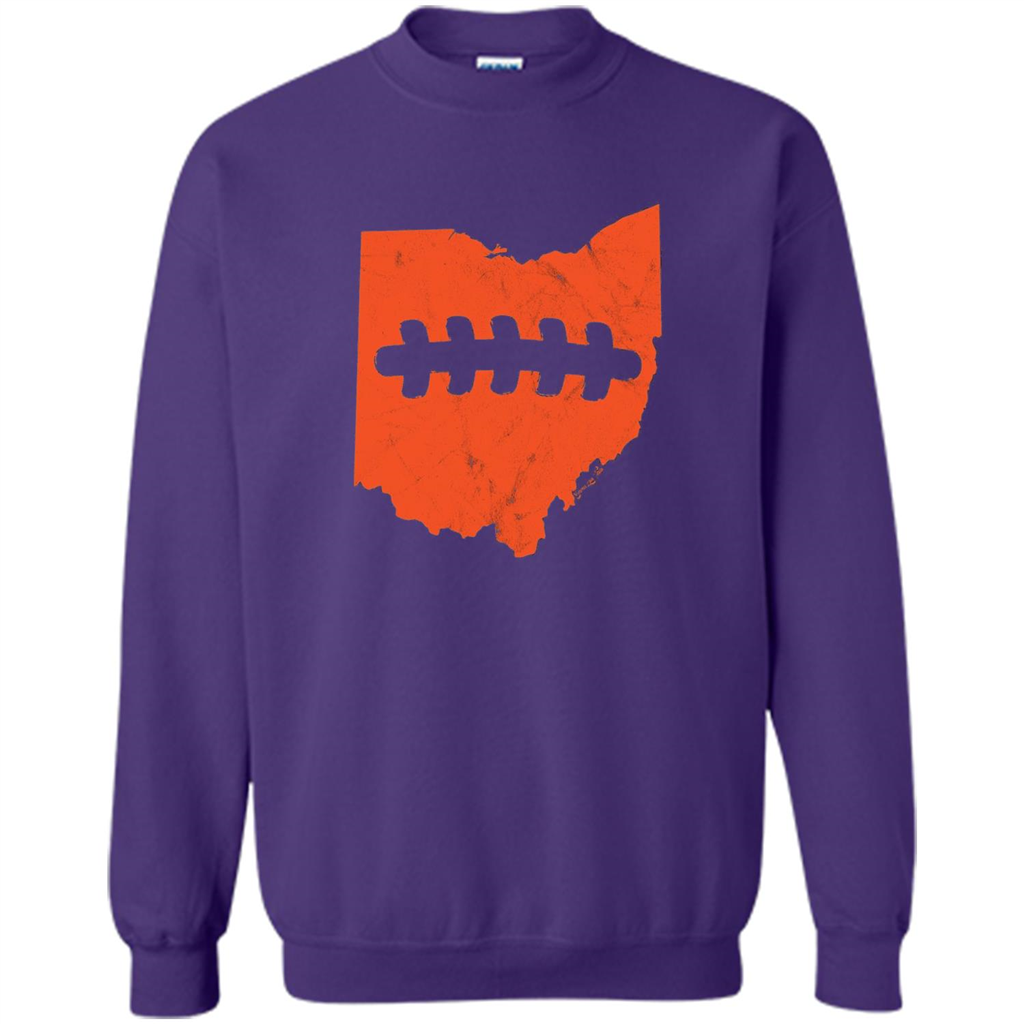 Ohio Outline Football T-shirt Orange