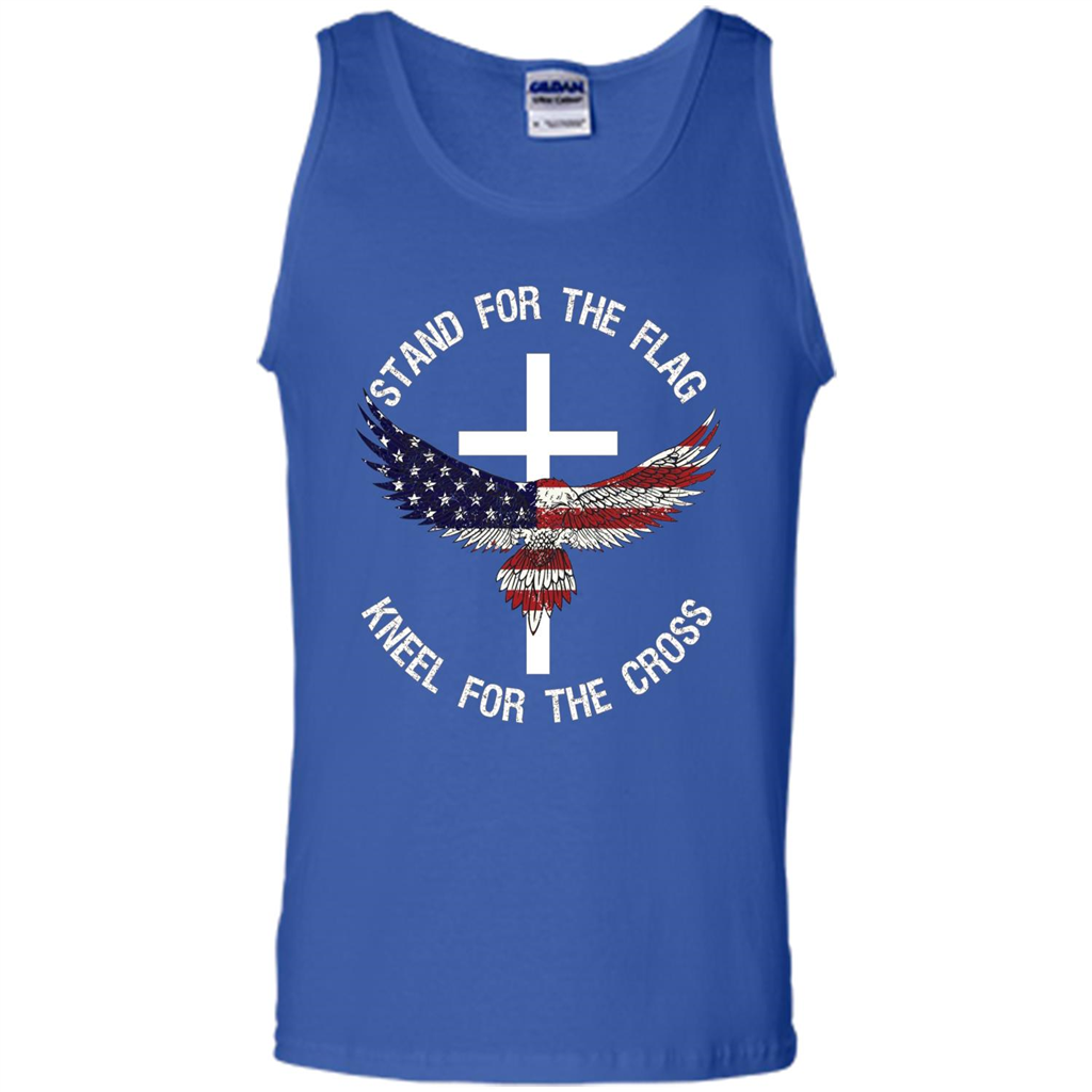 Stand For The Flag Kneel For The Cross T-shirt Royal
