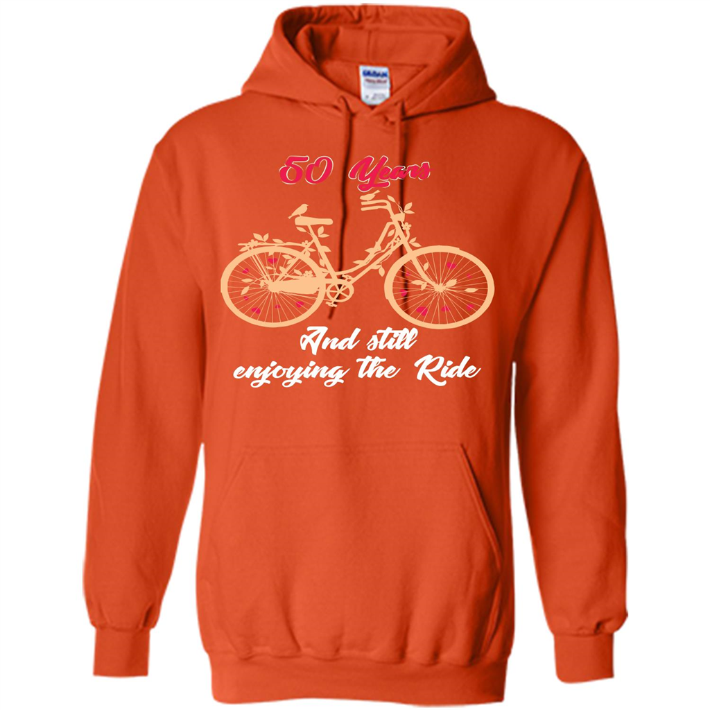 Anniversary T-shirt 50 Years And Still Enjoying The Ride Orange