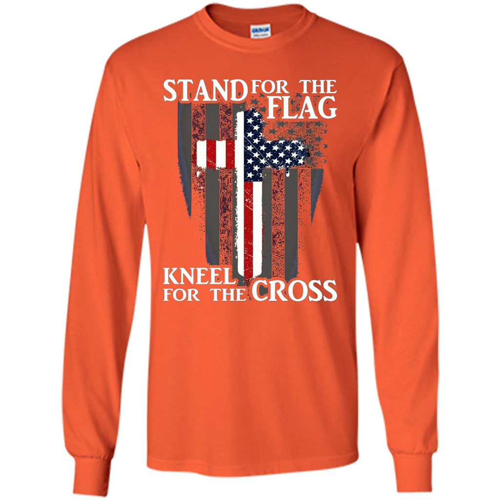 Stand For The Flag Kneel For The Cross T-Shirt Orange