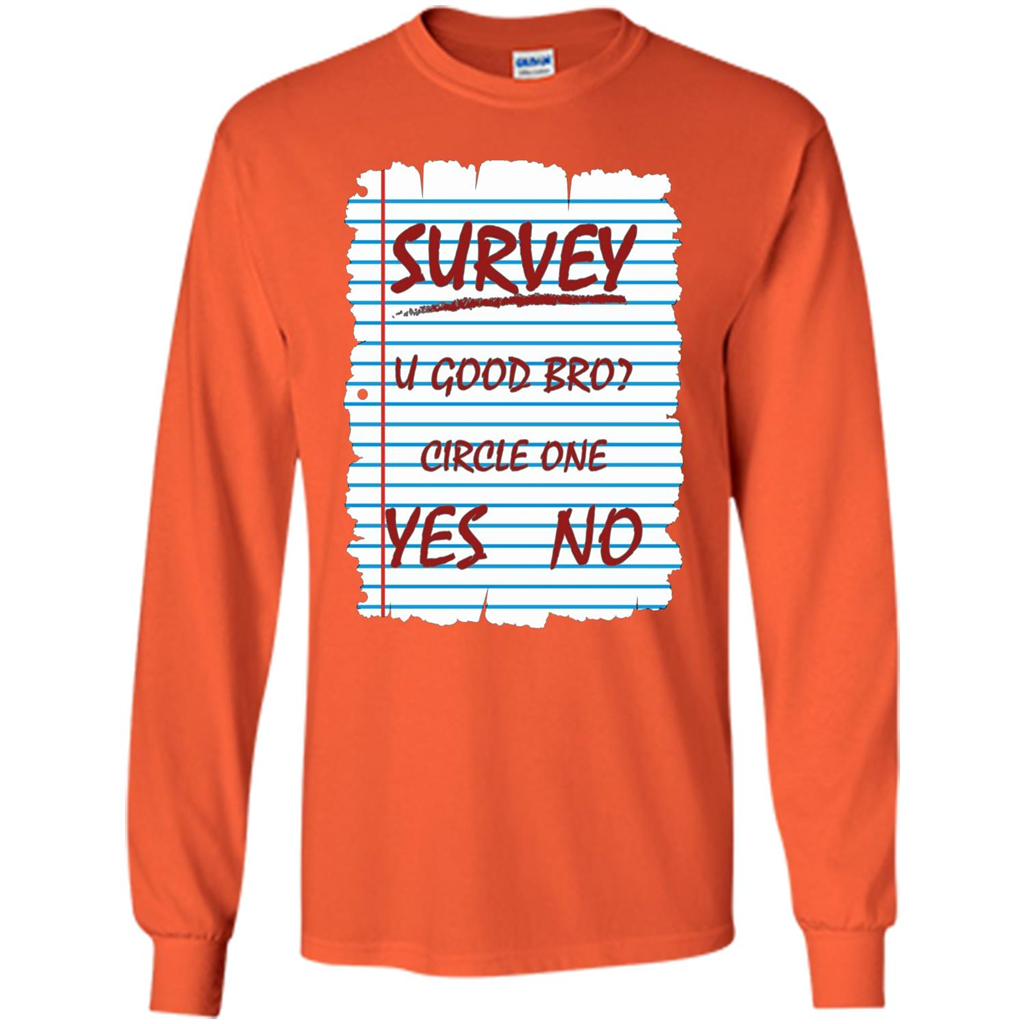 Survey You Good Bro T-shirt Orange