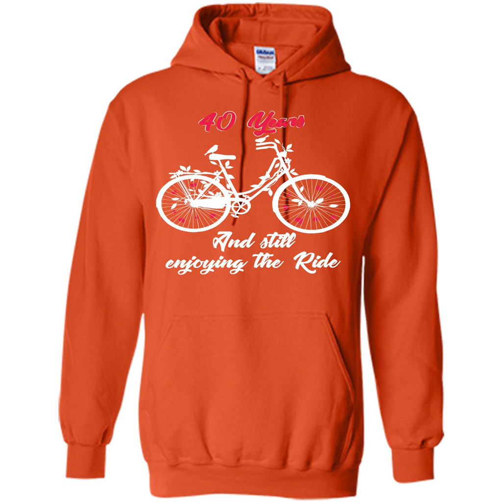 Anniversary T-shirt 40 Years And Still Enjoying The Ride Orange